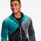 Jaqueta de veludo com blocos de cores e corte regular da INC International Concepts para homens, verde, tamanho grande