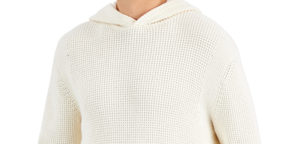 Suéter com capuz masculino INC International Concepts Acid Wash, branco, tamanho grande
