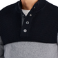 Suéter masculino com gola simulada e blocos de cores da INC International Concepts, cinza, tamanho XX-G