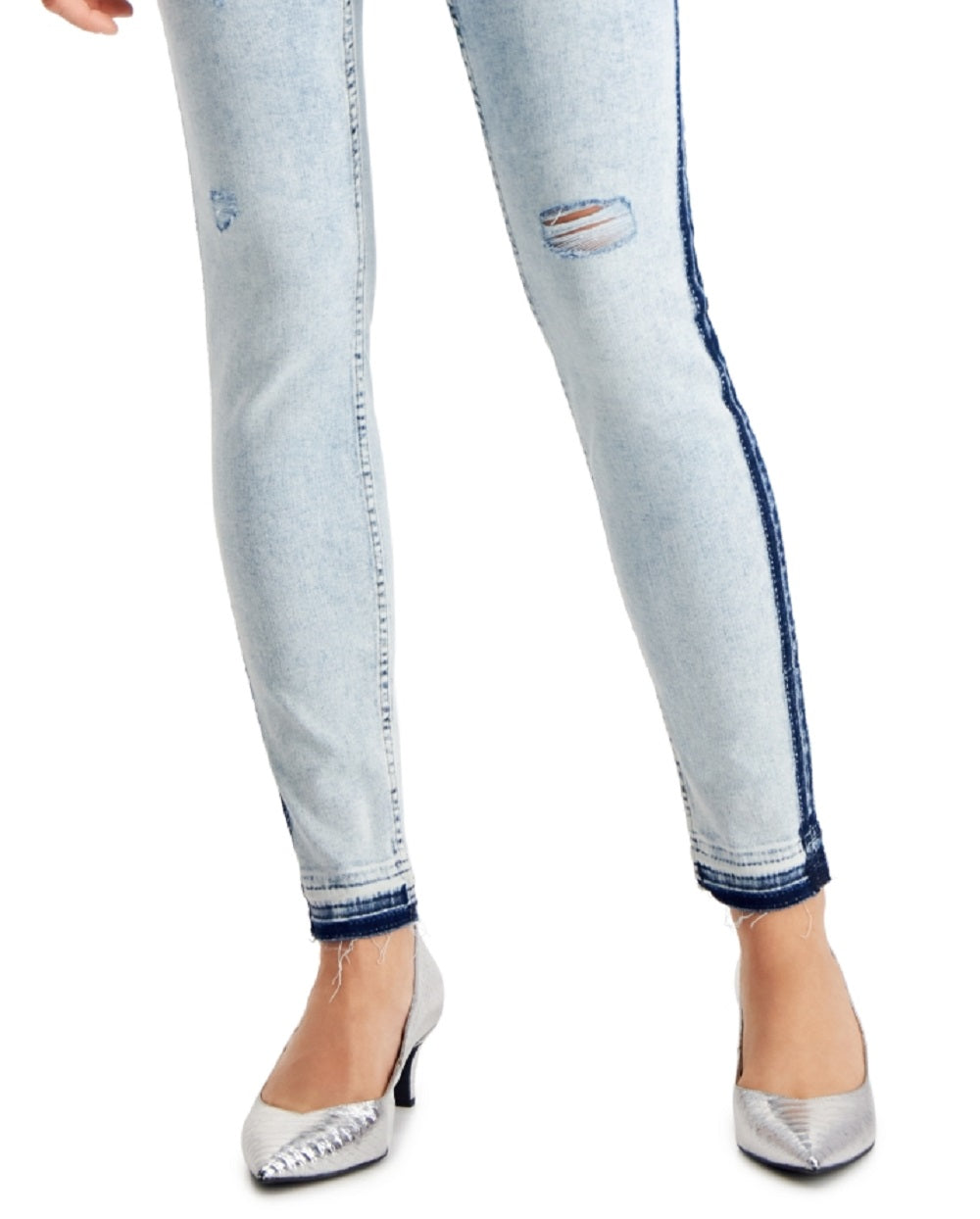 Calça jeans skinny rasgada de cintura alta feminina da INC International Concepts, azul, tamanho 14