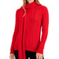 Suéter feminino Charter Club Solid Cable Scarf vermelho tamanho X-G