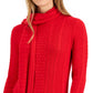 Suéter feminino Charter Club Solid Cable Scarf vermelho tamanho X-G