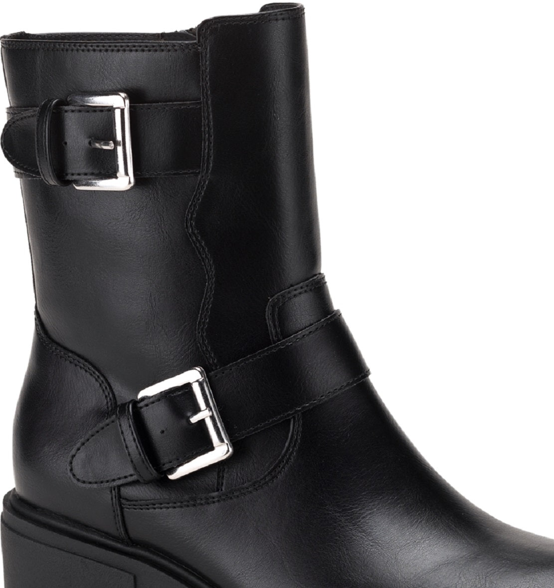 Botas femininas Lionell Moto da Sun + Stone, pretas, tamanho 7 M