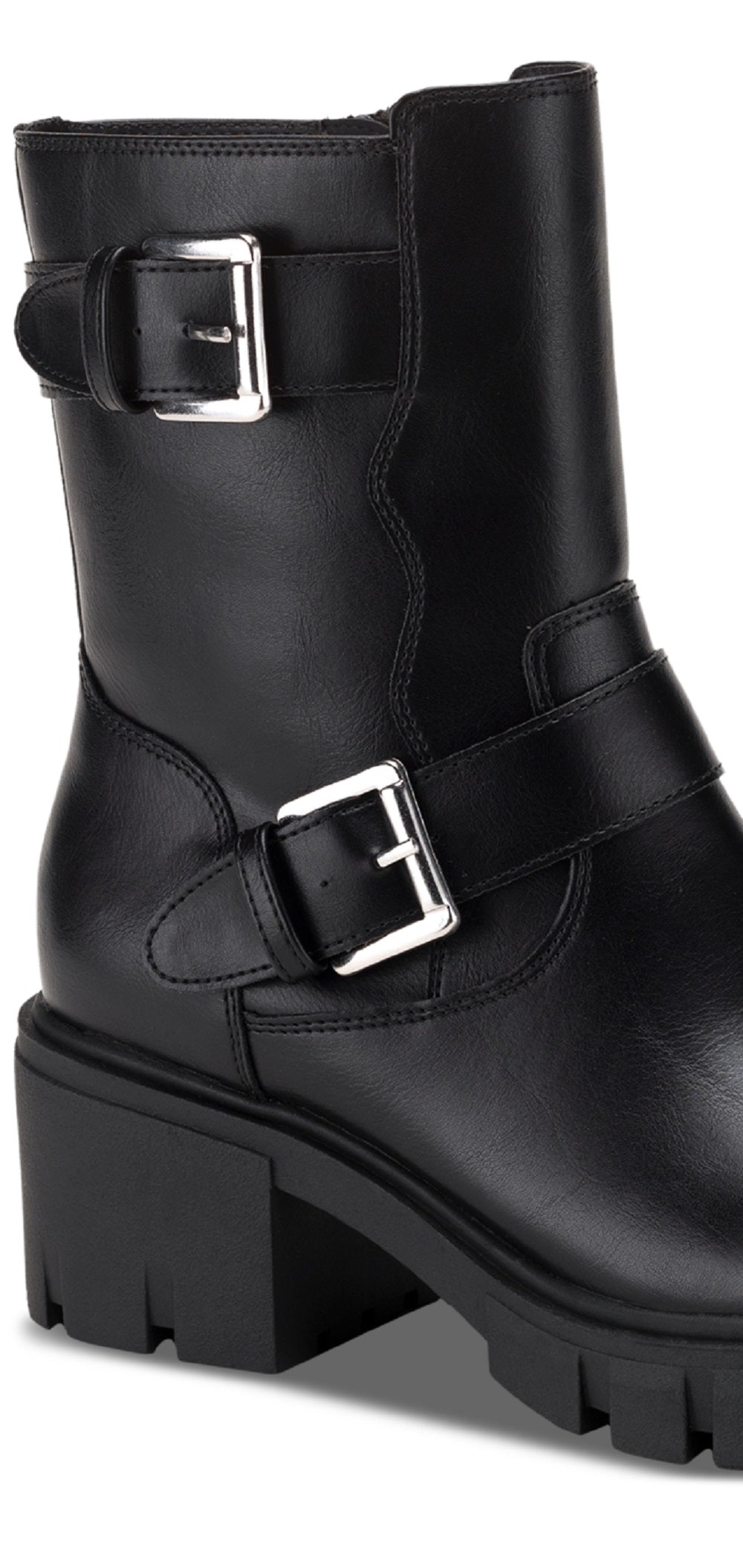 Botas femininas Lionell Moto da Sun + Stone, pretas, tamanho 9 M