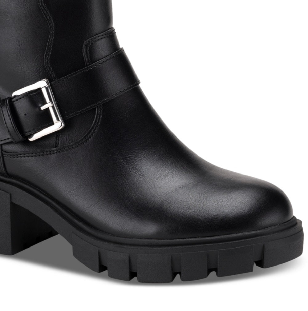 Botas femininas Lionell Moto da Sun + Stone, pretas, tamanho 9 M