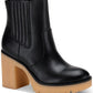 Botas femininas Sun + Stone Lennii Lug Sole pretas tamanho 8 M