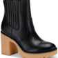 Botas femininas Sun + Stone Lennii Lug Sole pretas tamanho 10 M