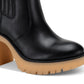 Botas femininas Sun + Stone Lennii Lug Sole pretas tamanho 10 M