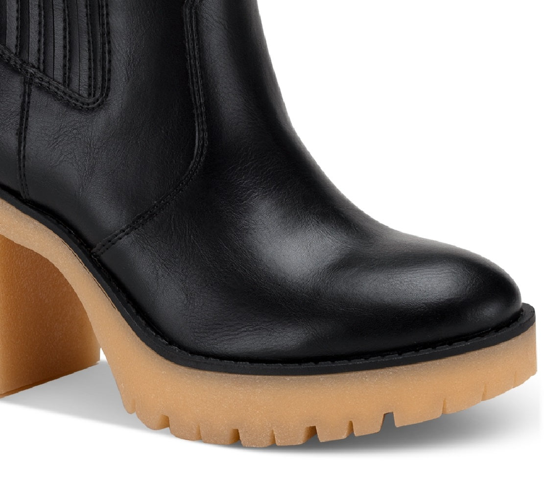 Botas femininas Sun + Stone Lennii Lug Sole pretas tamanho 10 M