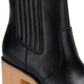 Botas femininas Sun + Stone Lennii Lug Sole pretas tamanho 10 M