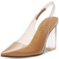Wild Pair Dharma Slingback Feminino em Vinil Transparente Marrom Tamanho 11 M