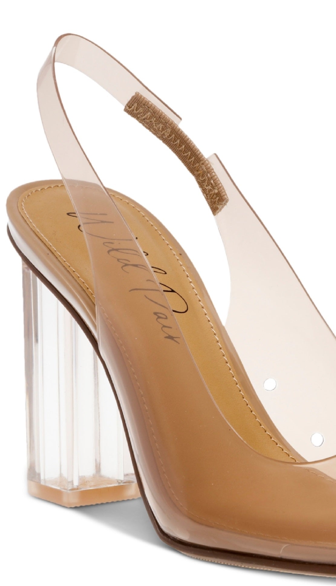 Wild Pair Dharma Slingback Feminino em Vinil Transparente Marrom Tamanho 11 M