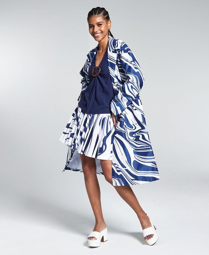 Jaqueta leve feminina INC International Concepts azul tamanho XXX-G