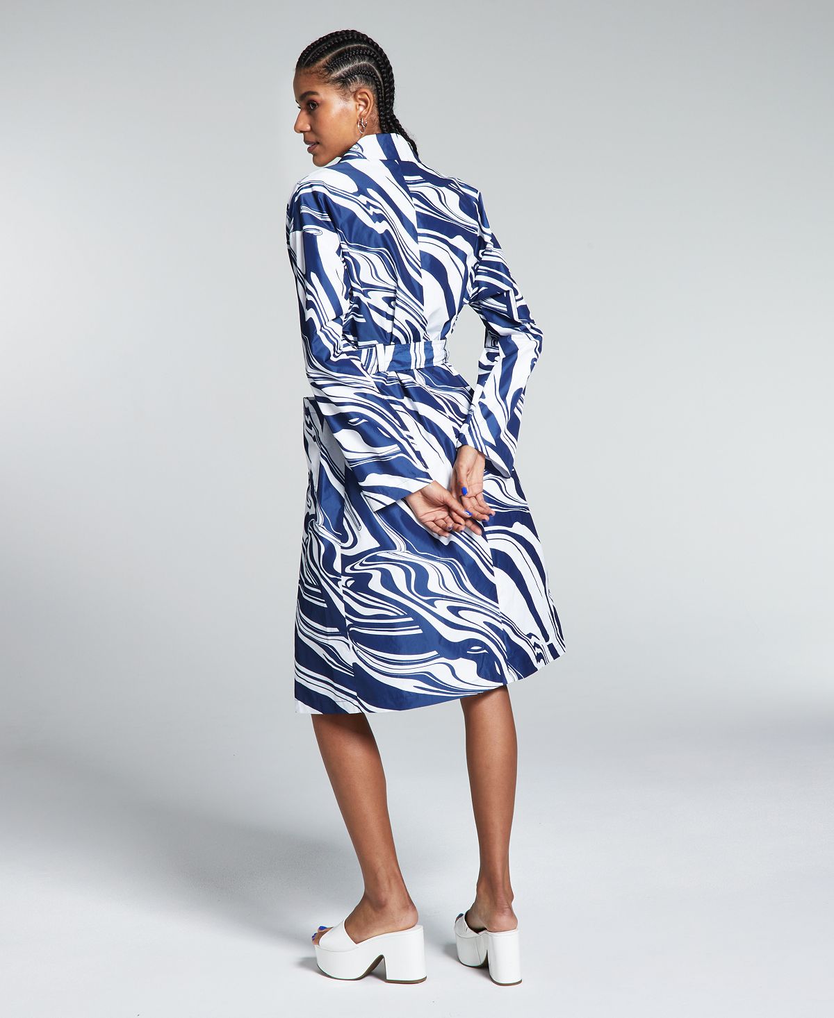 Jaqueta leve feminina INC International Concepts azul tamanho XXX-G