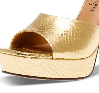 Sandálias femininas Wild Pair Rajaah plataforma slide amarelas tamanho 7 M