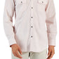Camisa Alfani Masculina Regular Fit Lisa Rosa Tamanho P