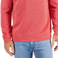 Pulôver masculino Club Room Birdseye Quarter Zip Laranja Tamanho Médio