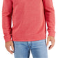 Pulôver masculino Club Room Birdseye Quarter Zip Laranja Tamanho Grande