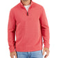 Pulôver masculino Club Room Birdseye Quarter Zip Laranja Tamanho Grande