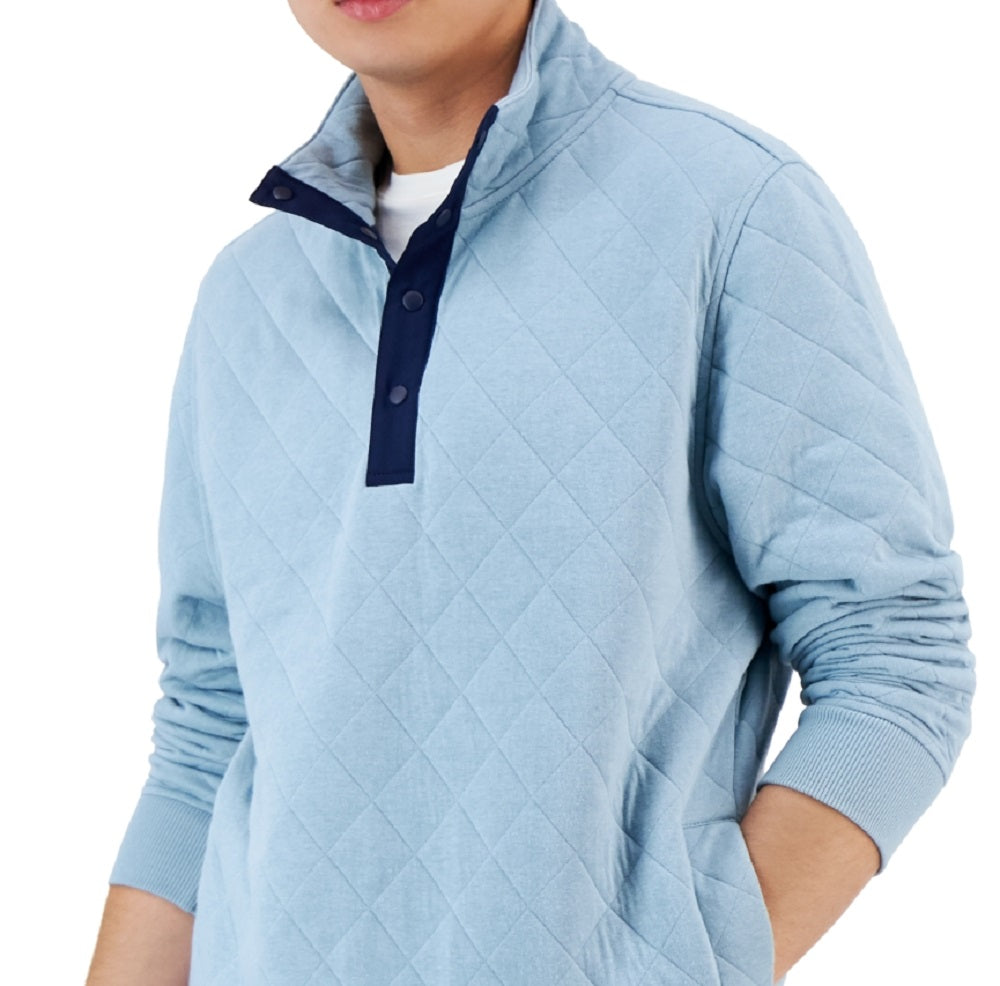 Suéter acolchoado masculino Club Room, azul, tamanho XX-G