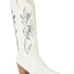 Botas femininas Wild Pair Lucah Western, brancas, tamanho 9,5M