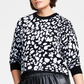 Suéter feminino Bar III Cheetah Jacquard preto tamanho X-S