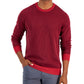 Suéter masculino de gola redonda bicolor Club Room, vermelho, tamanho médio