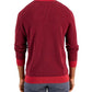 Suéter masculino de gola redonda bicolor Club Room, vermelho, tamanho extragrande