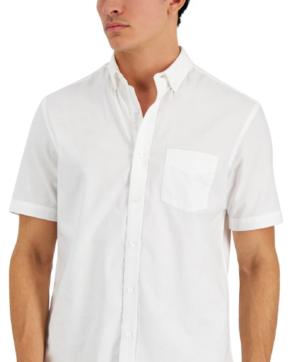 Camisa Oxford Masculina Club Room Lisa Branca Tamanho P