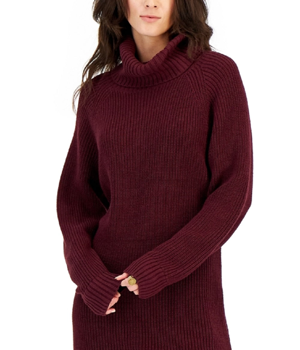 Vestido suéter feminino de gola alta INC International Concepts, vermelho, tamanho pequeno