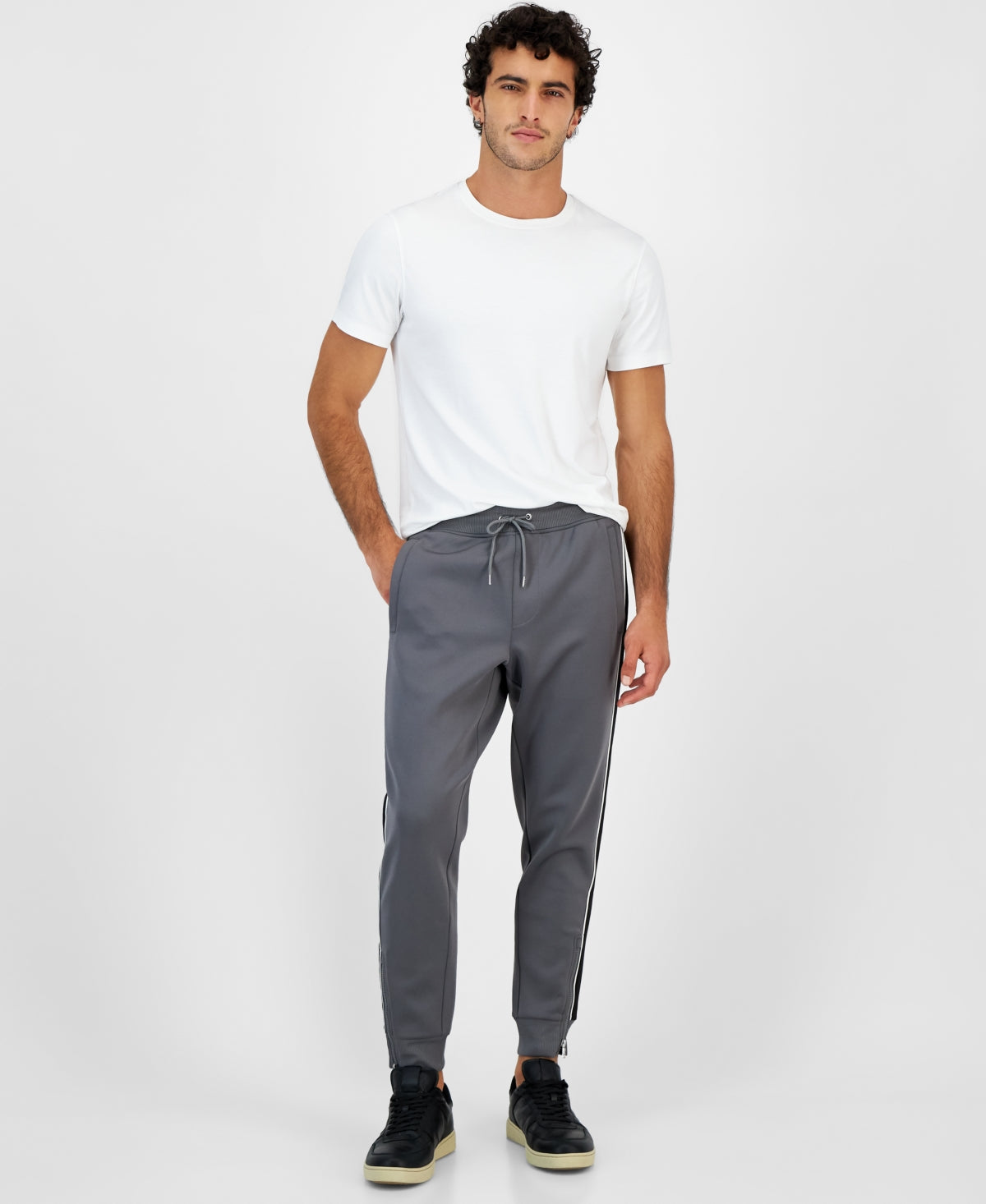 Calça de corrida masculina de neoprene INC International Concepts, cinza, tamanho XX-G