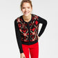 Cardigan feminino com lantejoulas e diamantes Charter Club, vermelho, tamanho extragrande