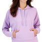 ID Ideology Moletom com capuz feminino, bolso e ombro caído, roxo, tamanho médio