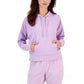 ID Ideology Moletom com capuz feminino, bolso e ombro caído, roxo, tamanho médio