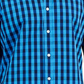 Camisa xadrez masculina de manga curta Club Room, azul, tamanho XXX-G