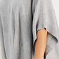 Alfani Poncho Suéter Feminino Gola Alta Cinza Tamanho X-G