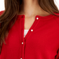 Karen Scott Cardigan Feminino com Gola Redonda e Botões Perolados, Tamanho Médio