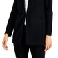 Blazer feminino Alfani com gola xale, preto, tamanho grande