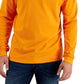 Camisa de gola alta sólida masculina Club Room laranja tamanho pequeno