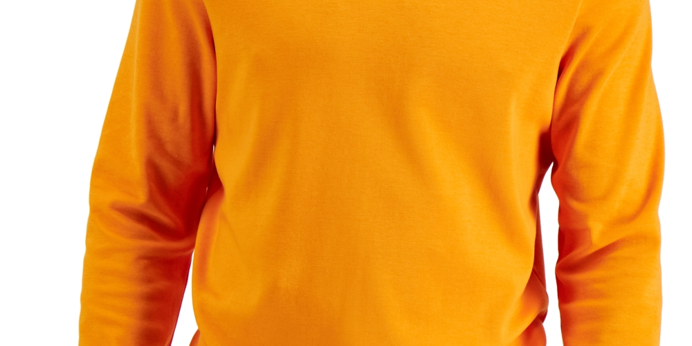 Camisa de gola alta sólida masculina Club Room laranja tamanho grande