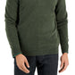 Suéter de cashmere masculino Club Room com zíper de um quarto, verde, tamanho grande