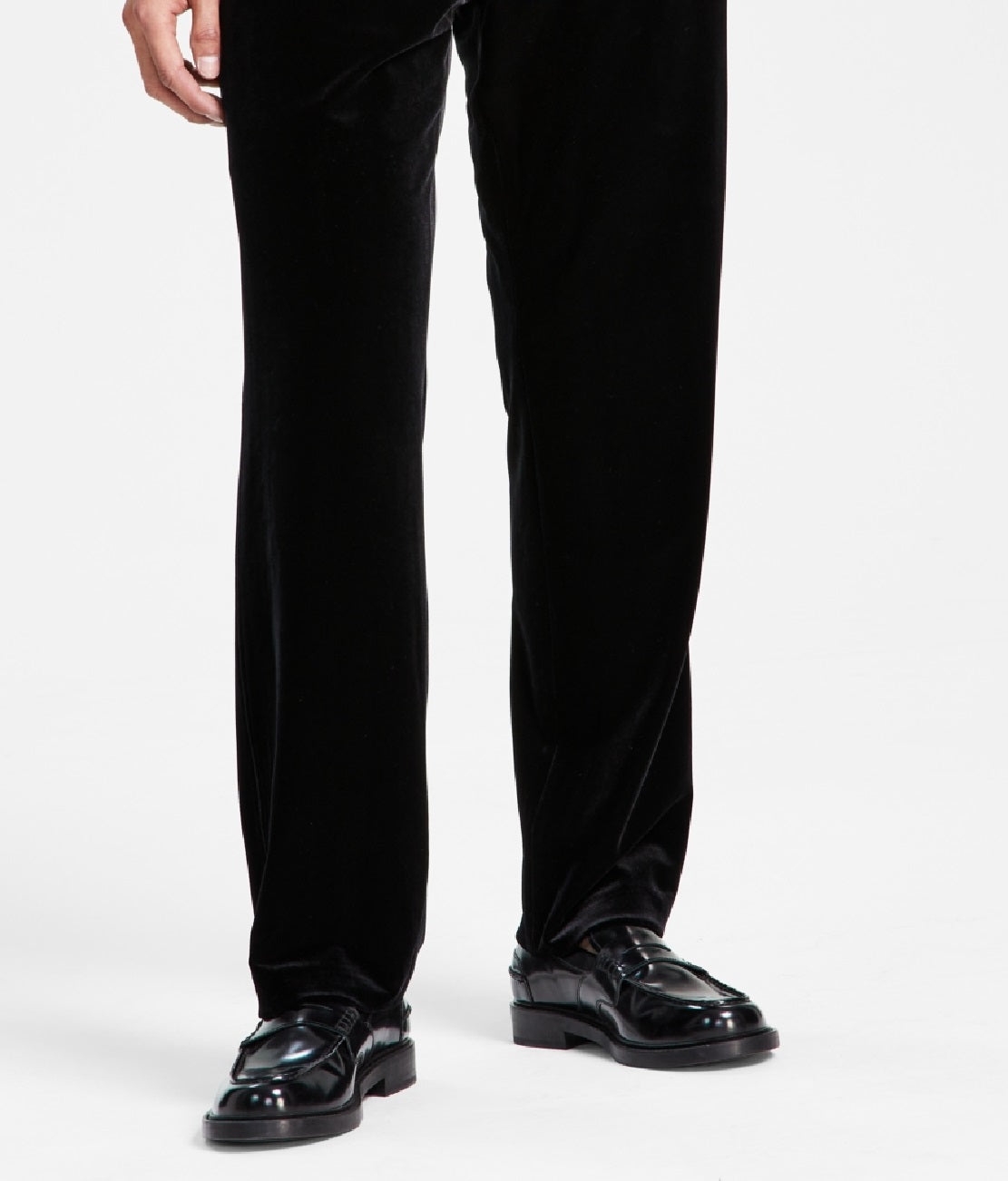 Calça de terno masculina Owen Slim Fit de veludo, preta, tamanho 40, da INC International Concepts