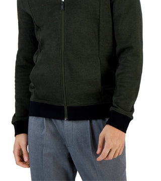 Jaqueta masculina Alfani com zíper frontal, verde, tamanho pequeno