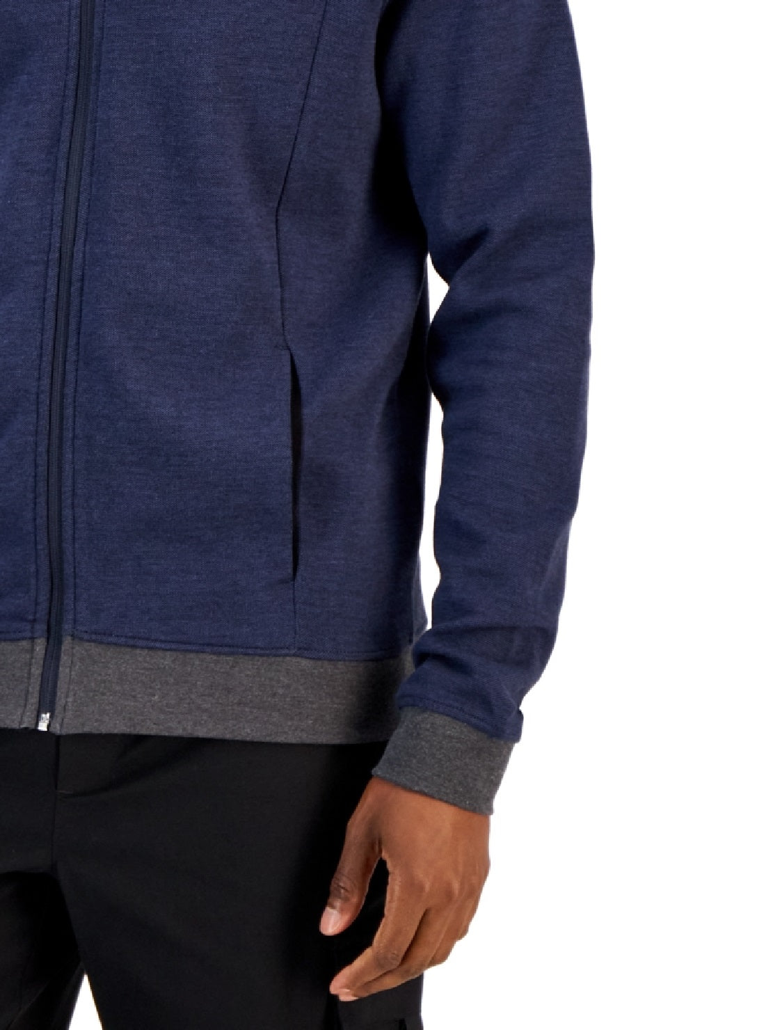 Jaqueta masculina Alfani com zíper frontal azul tamanho X-G