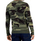 Suéter masculino Alfani com estampa camuflada e gola redonda, verde, tamanho extragrande