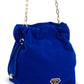 Bolsa balde feminina de veludo INC International Concepts, azul, tamanho regular