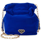 Bolsa balde feminina de veludo INC International Concepts, azul, tamanho regular