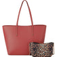 INC International Concepts Zoiey 2 1 Tote Feminina Vermelha Tamanho Regular