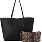 INC International Concepts Zoiey 2-1 Tote Feminina Preta Tamanho Regular