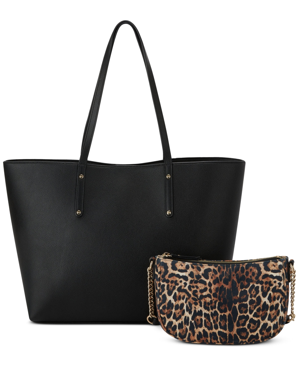 INC International Concepts Zoiey 2-1 Tote Feminina Preta Tamanho Regular